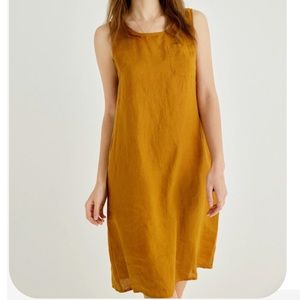 Camille 100% Linen Relaxed Fit Tank Dress